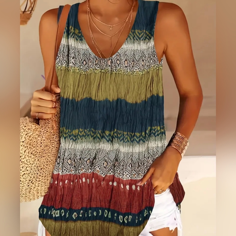 Color block sleeveless top